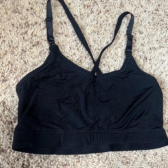 NEW Condition (unworn) black Mimi Maternity cross-back nursing bra in size M - Picture 2 of 5